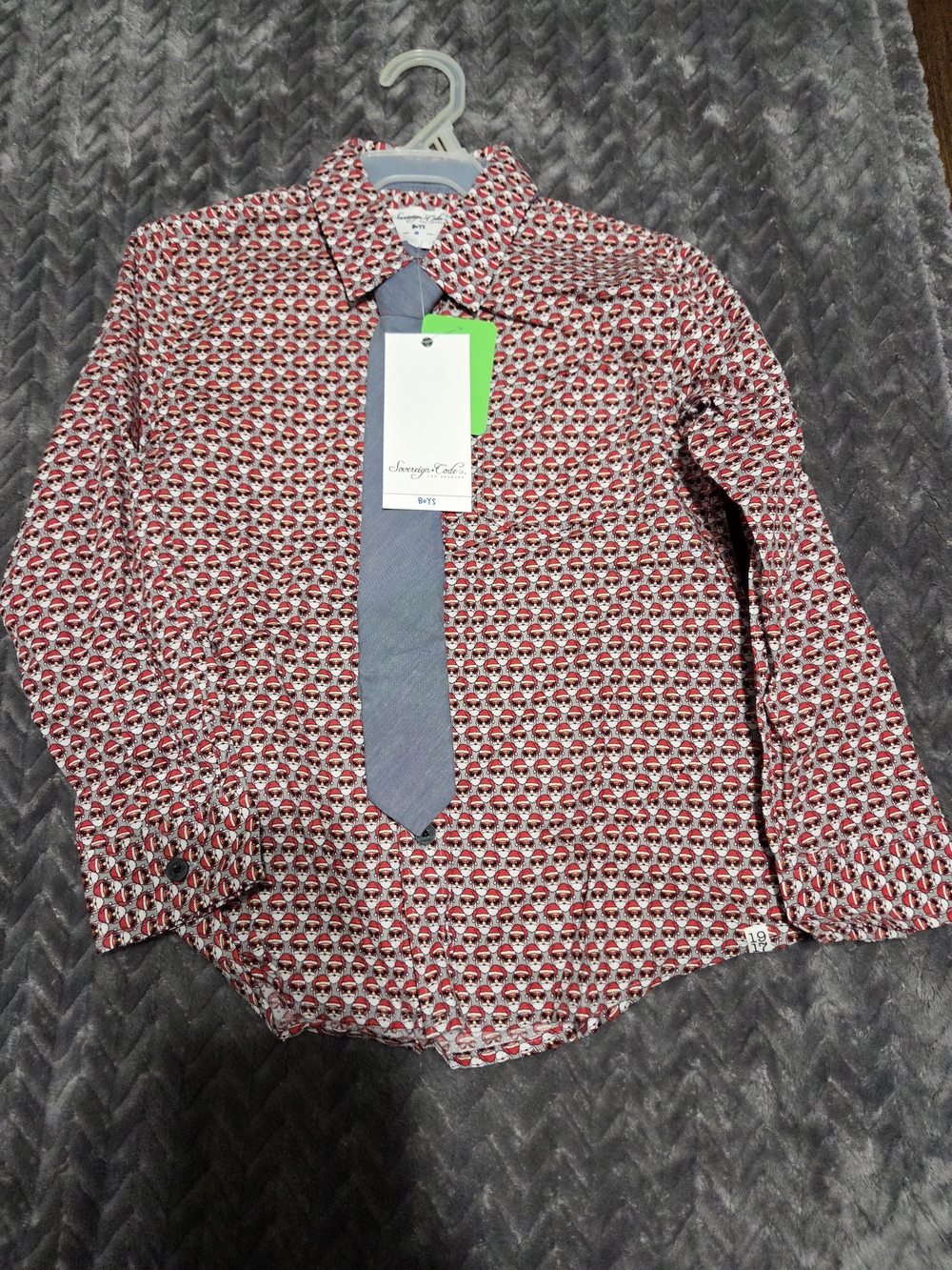 Sovereign Code Santa Patterned Button-Down Shirt